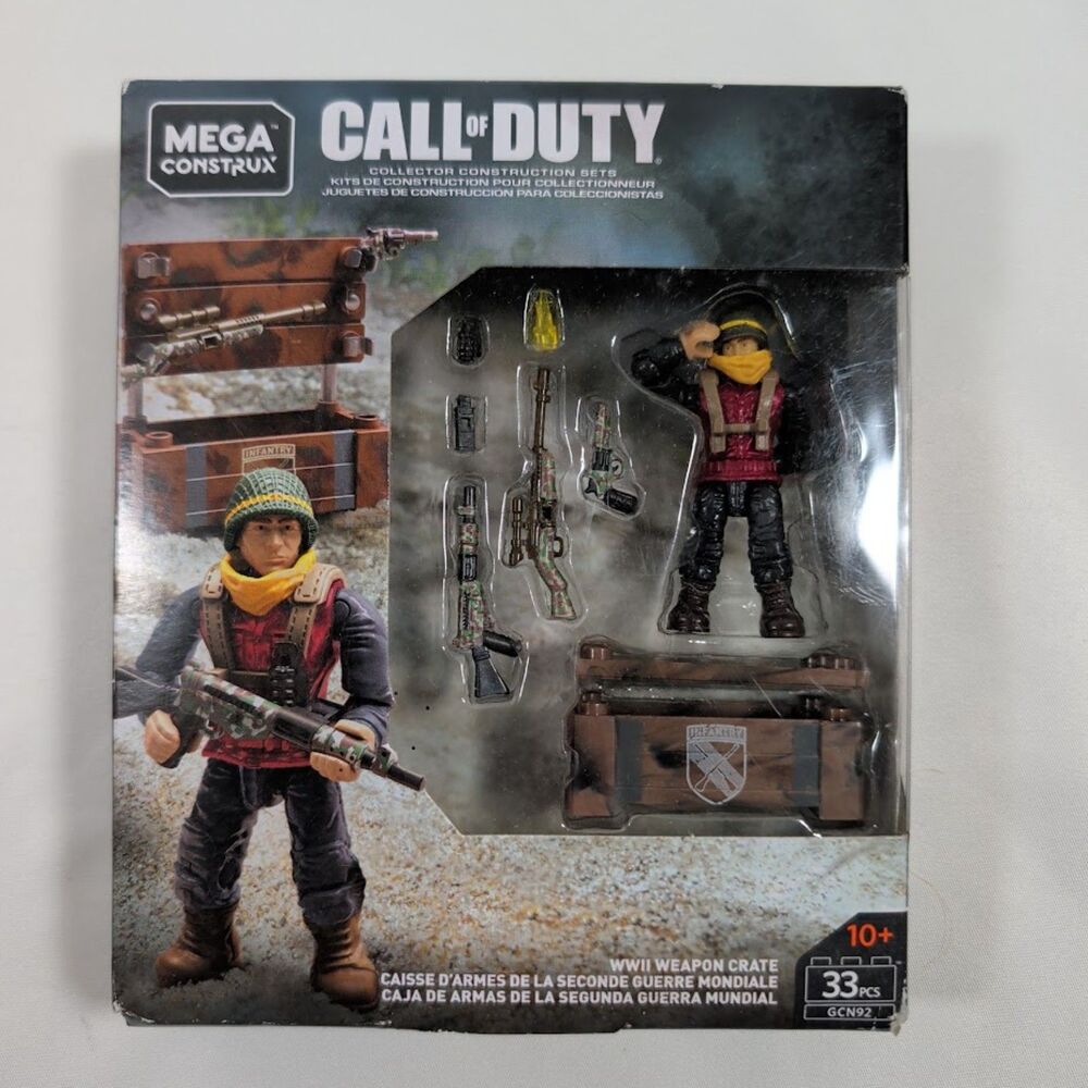 Mega Construx Call of Duty WWII Weapon Crate GGV92 NEW Factory Sealed 33 Pc